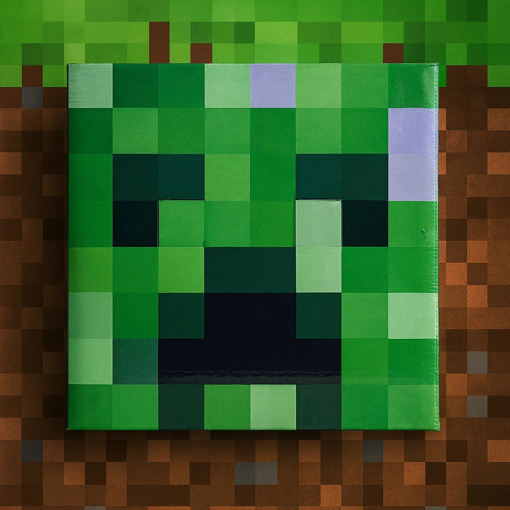The Amazing Minecraft Cardboard Head Block Head Creeper Costume Mask Accessory
